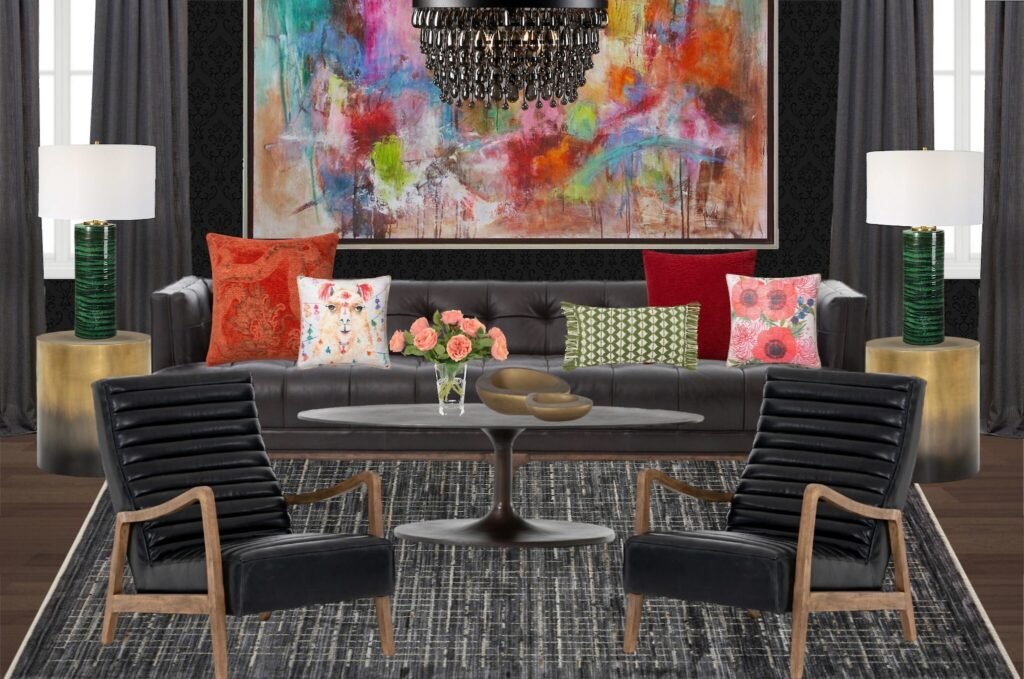 VIBRANT IN THE DARK LIVING ROOM