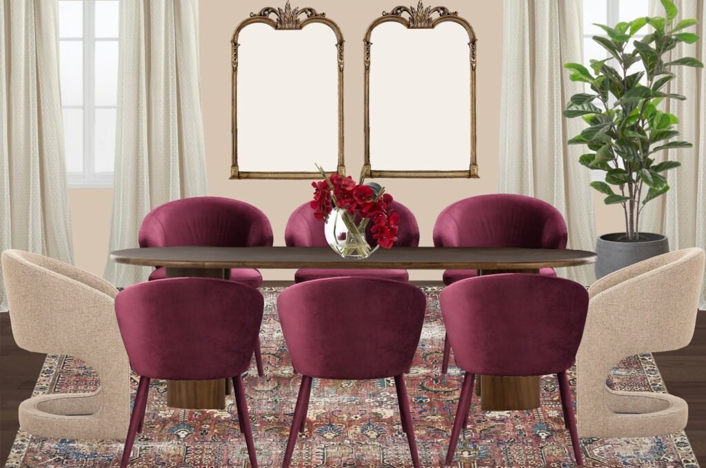 PURPLE ELEGANCE DINING ROOM